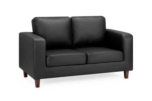 Box Sofa Black 2 Seater