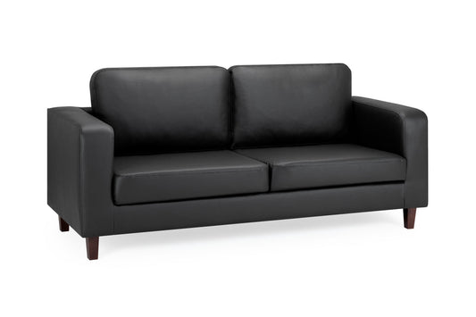 Box Sofa Black 3 Seater