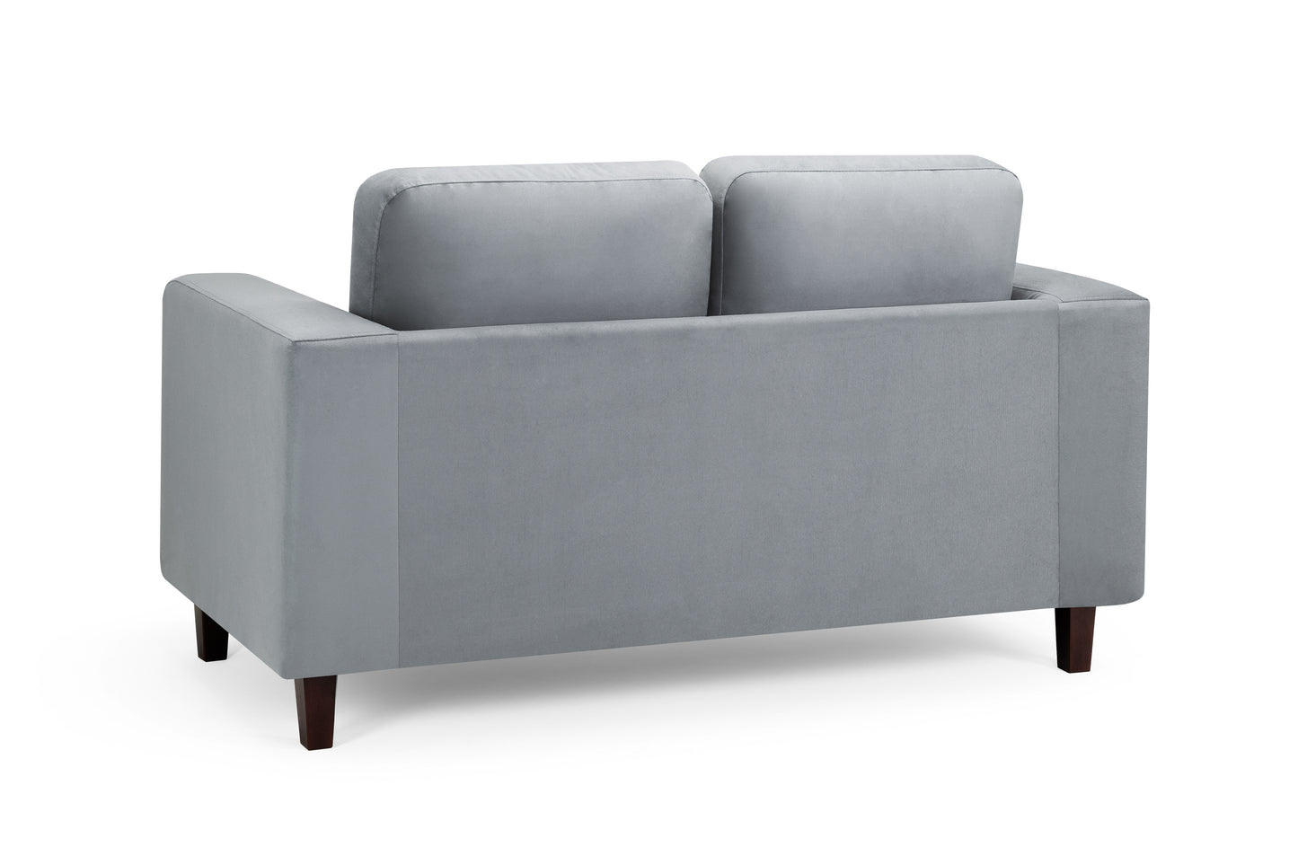 Box Sofa Grey Fabric 2 Seater