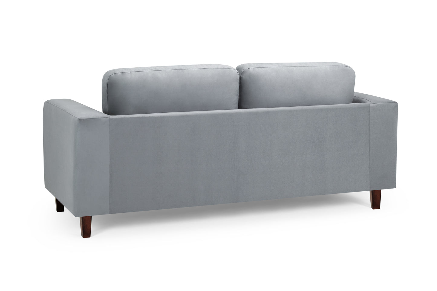 Box Sofa Grey Fabric 3 Seater