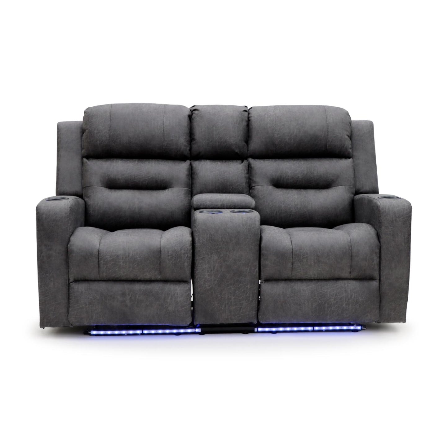 C-Love Tech Recliner Sofa Grey 2 Seater