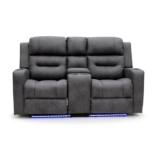 C-Love Tech Recliner Sofa Grey 2 Seater