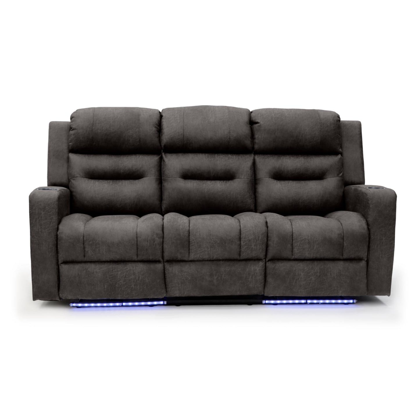 C-Love Tech Recliner Sofa Brown 3 Seater