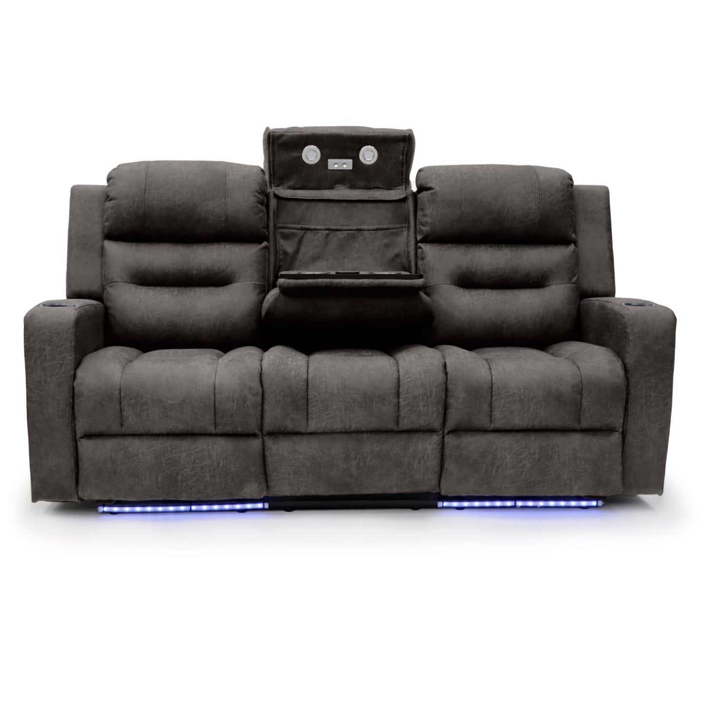 C-Love Tech Recliner Sofa Brown 3 Seater
