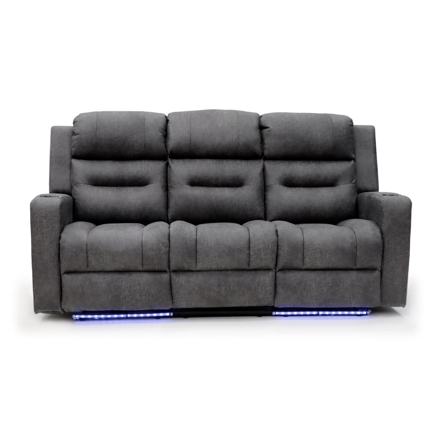 C-Love Tech Recliner Sofa Grey 3 Seater