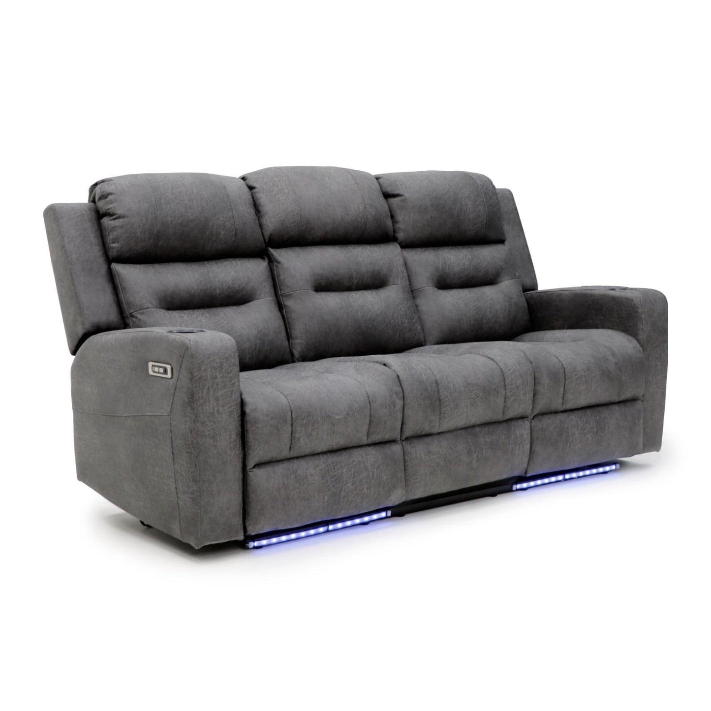 C-Love Tech Recliner Sofa Grey 3 Seater