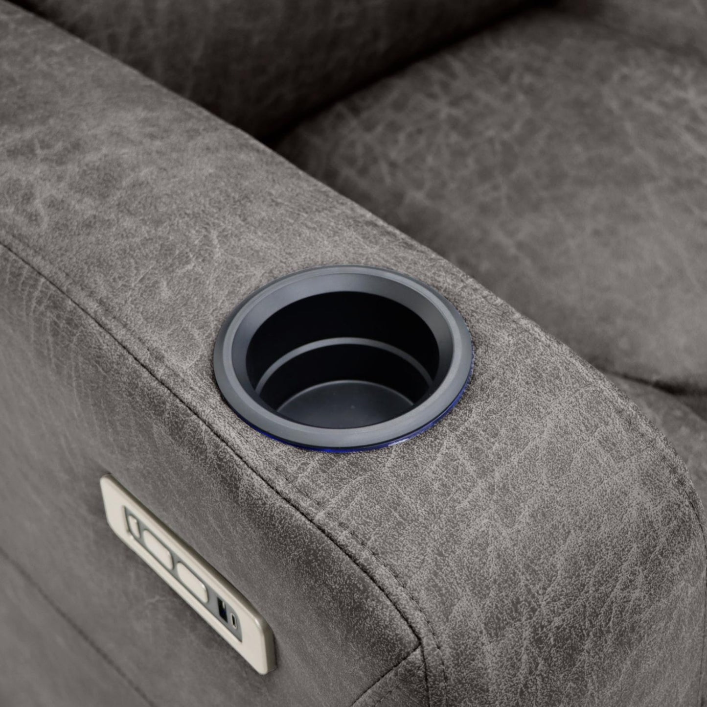 C-Love Tech Recliner Sofa Brown 3 Seater