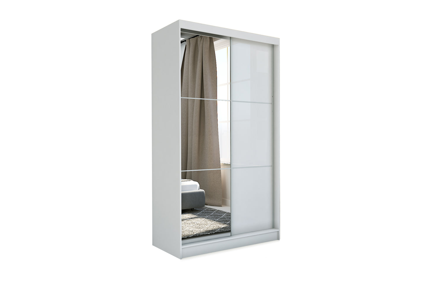 Caden Sliding Wardrobe White 150cm