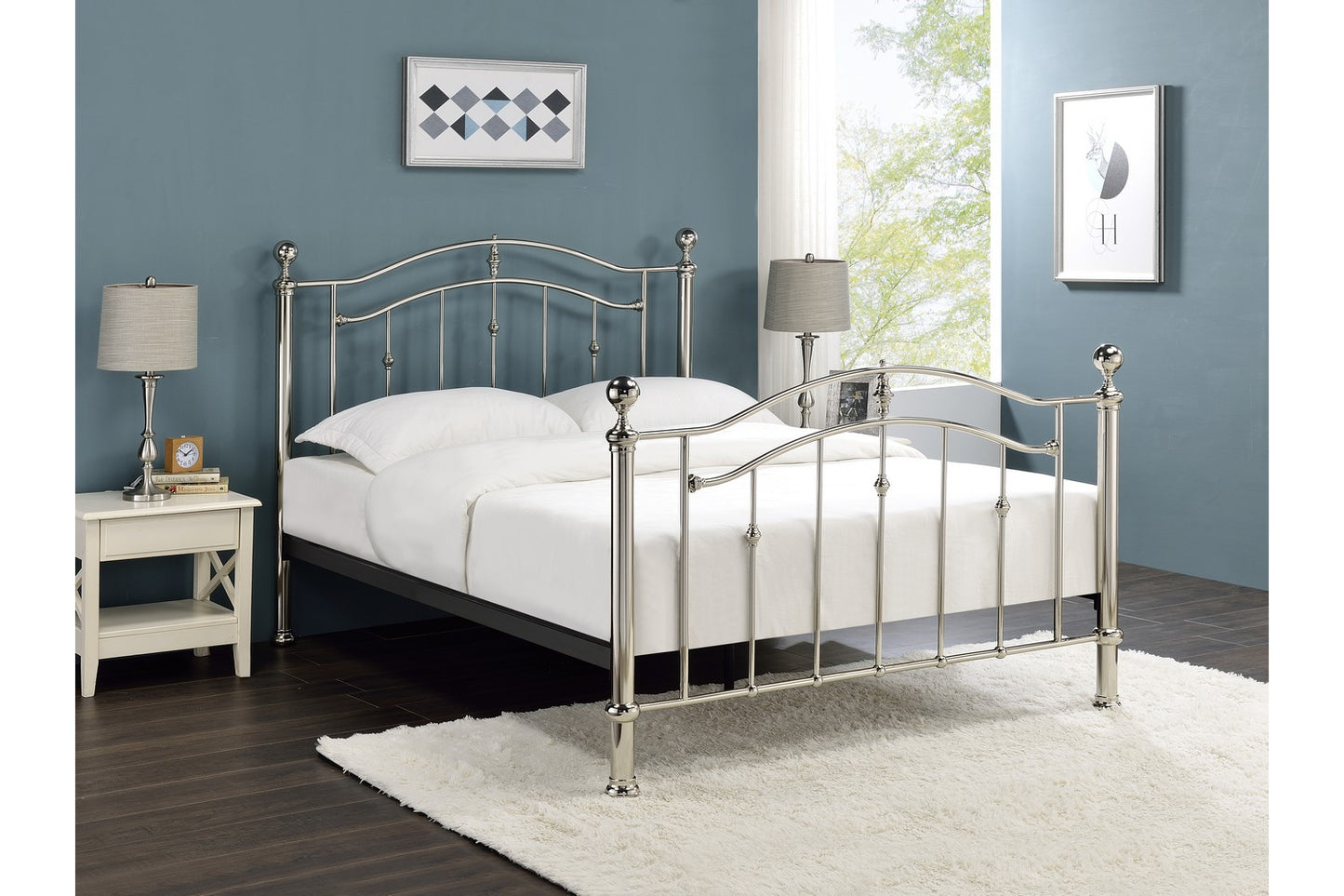 Callisto Bed Frame Double Chrome