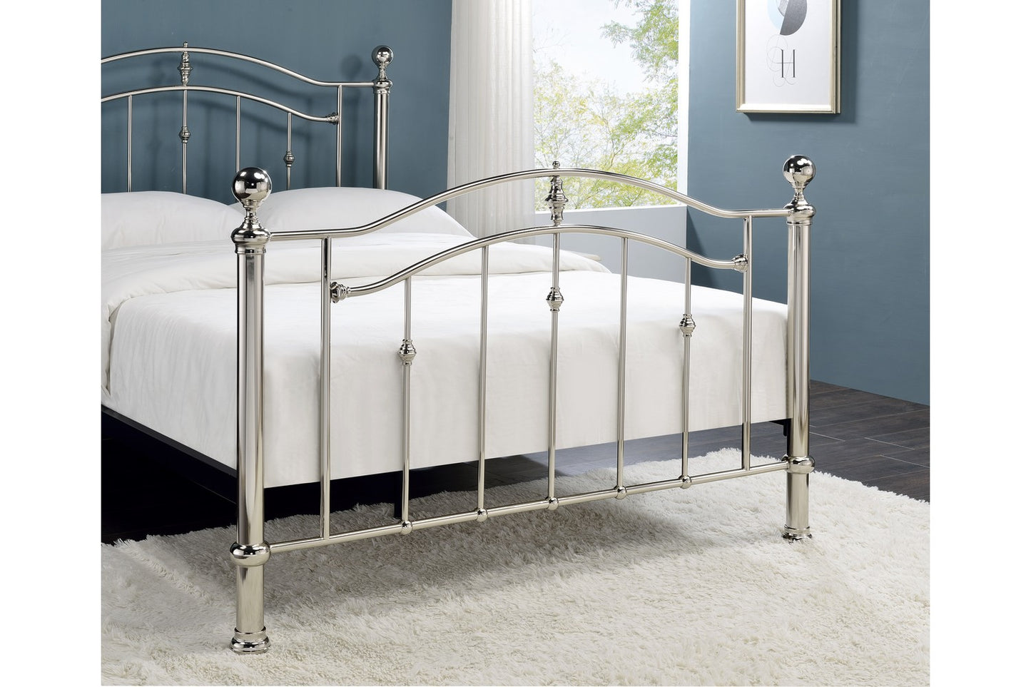 Callisto Bed Frame King Chrome