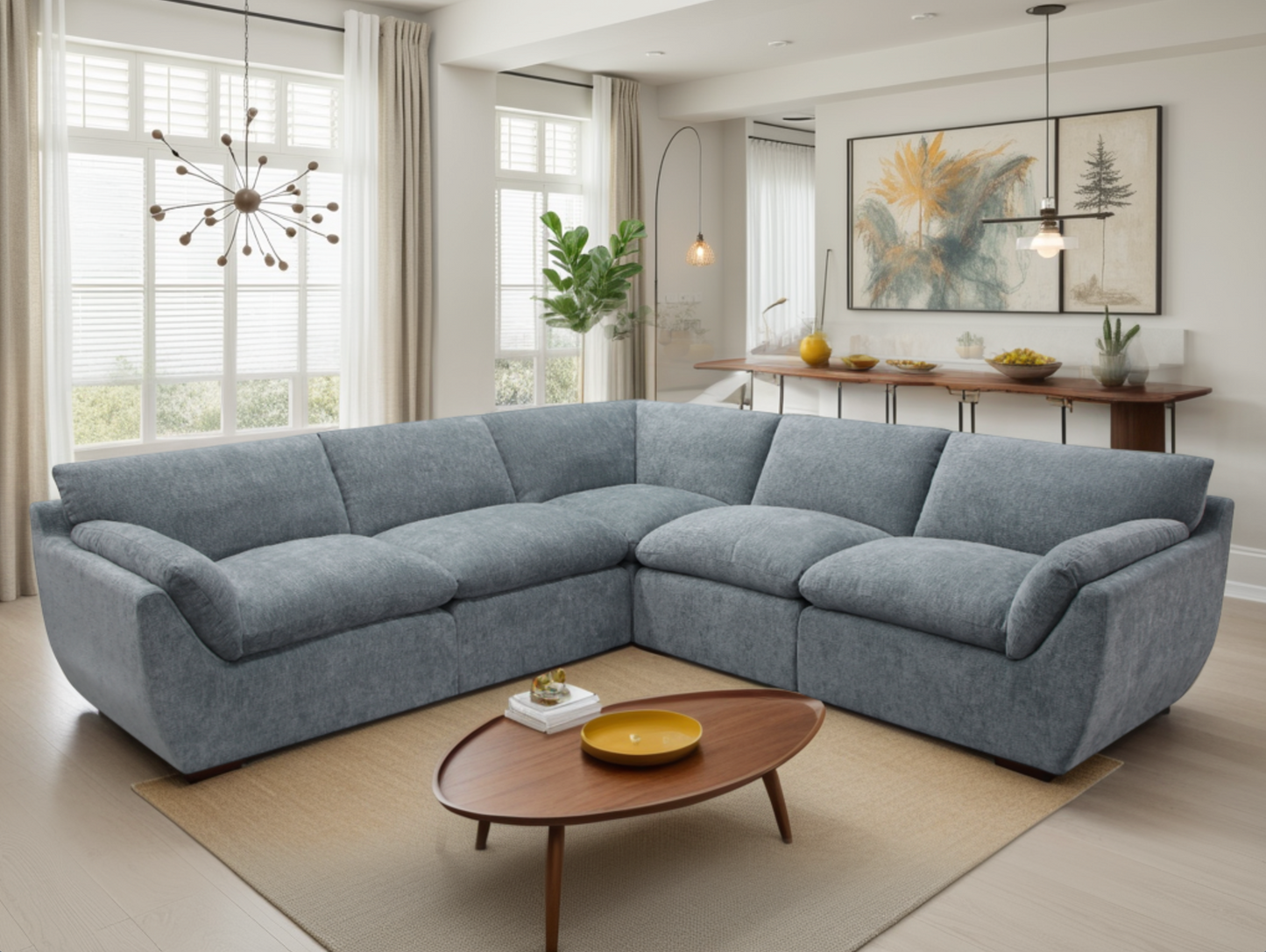 Camden Sofa Aqua Large Corner