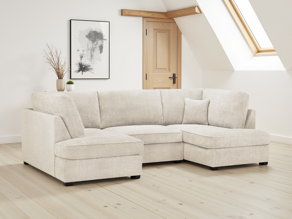 Carnaby Sofa Boucle Beige U Shape Corner
