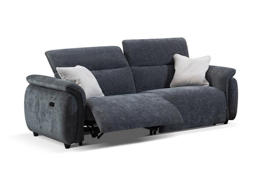 Chelsea Electric Recliner Sofa Grey 3 Seater