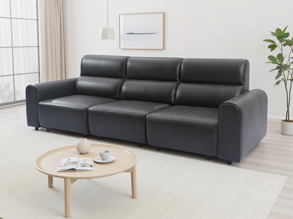 Conway Electric Sofa Black 3 Seater