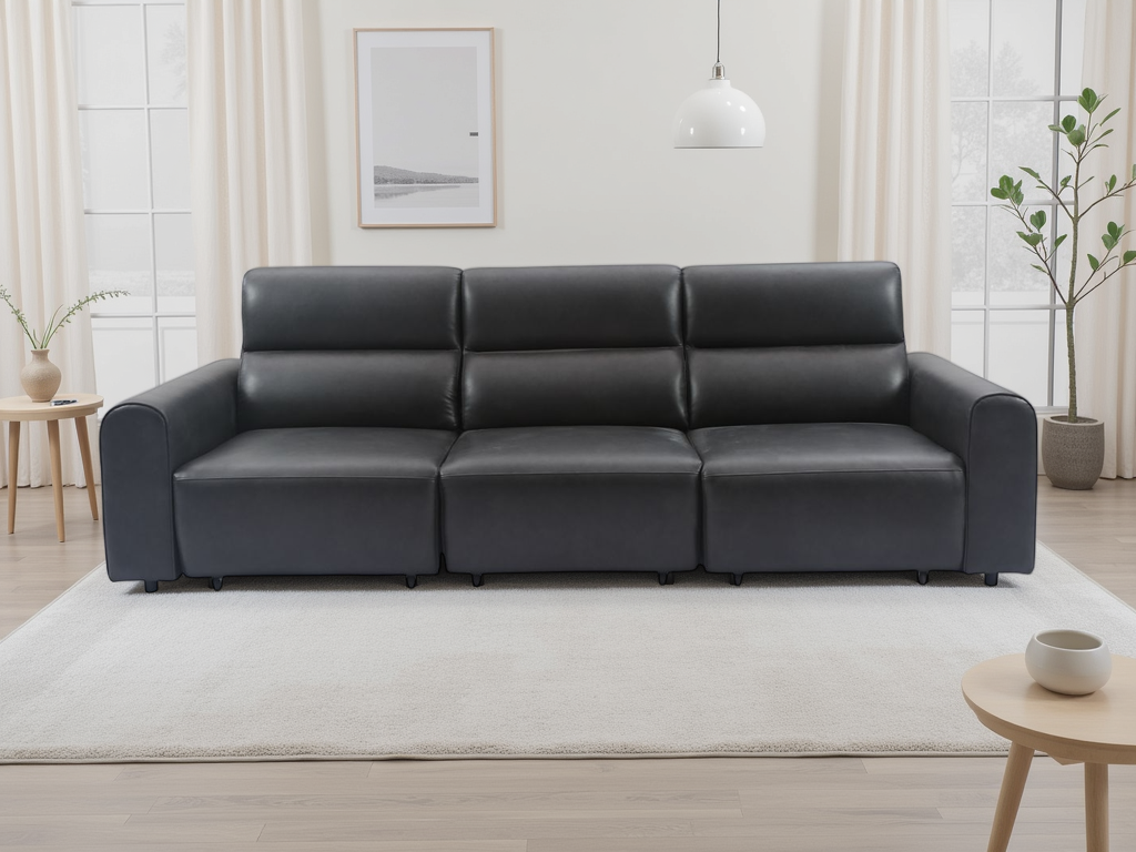 Conway Electric Sofa Black 3 Seater