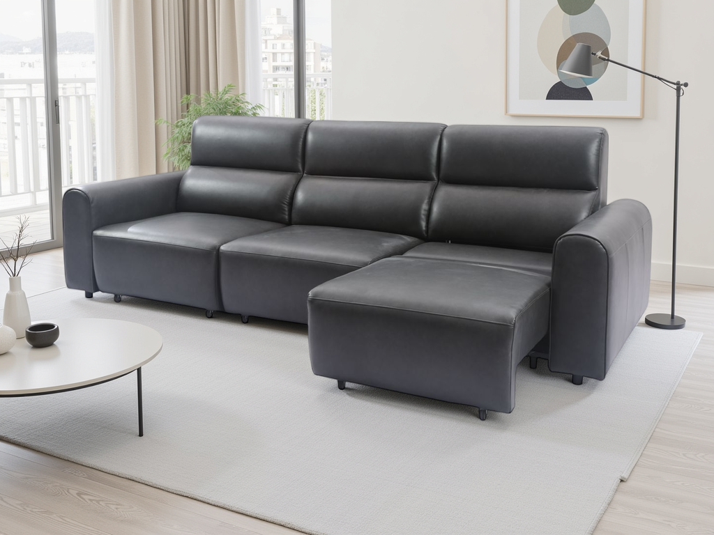 Conway Electric Sofa Black 3 Seater
