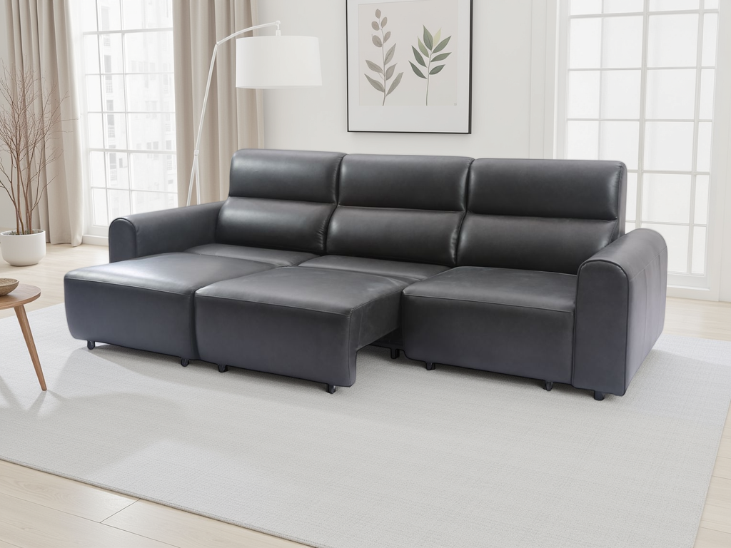 Conway Electric Sofa Black 3 Seater