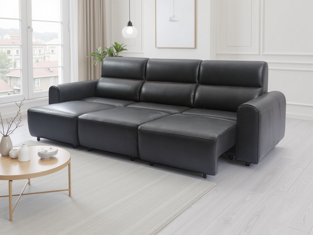 Conway Electric Sofa Black 3 Seater