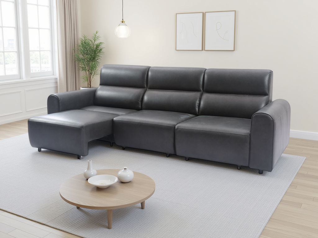 Conway Electric Sofa Black 3 Seater