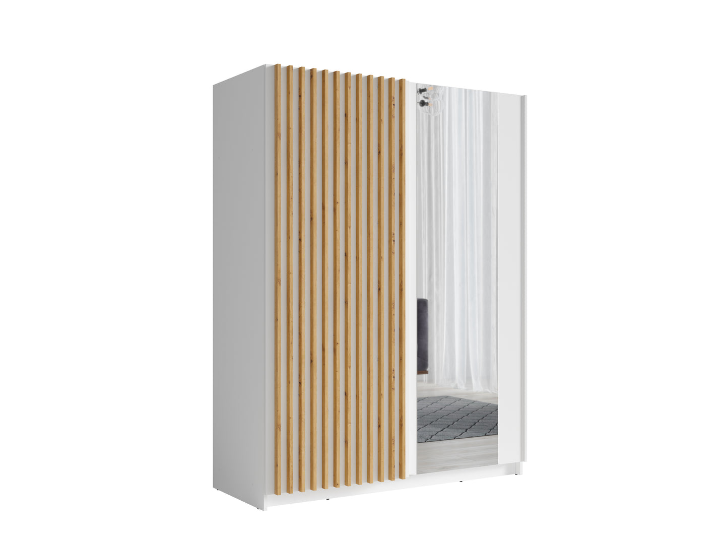 Dalia White Oak Wardrobe 150cm