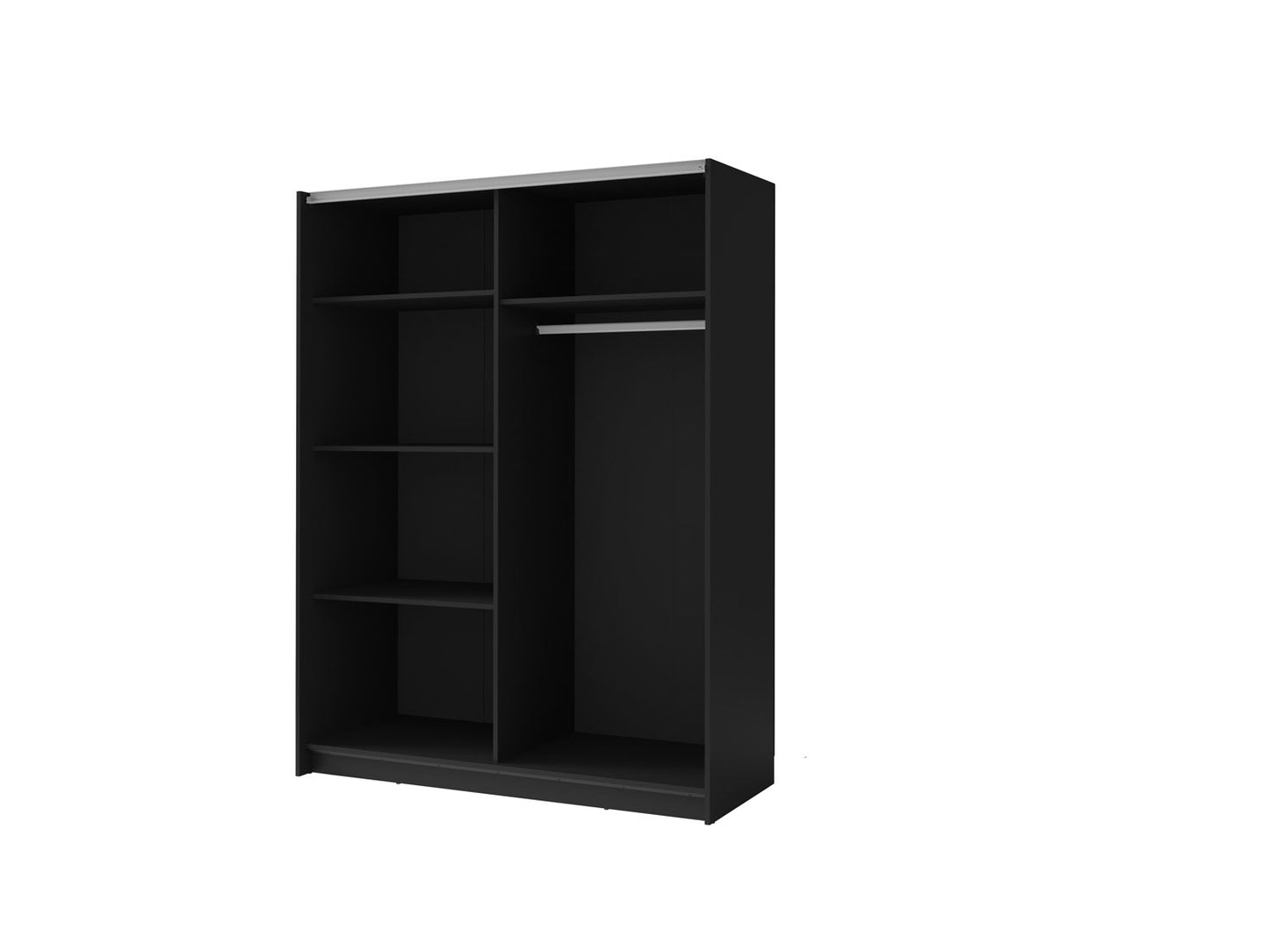 Dalia Sliding Wardrobe Black/Oak 150cm