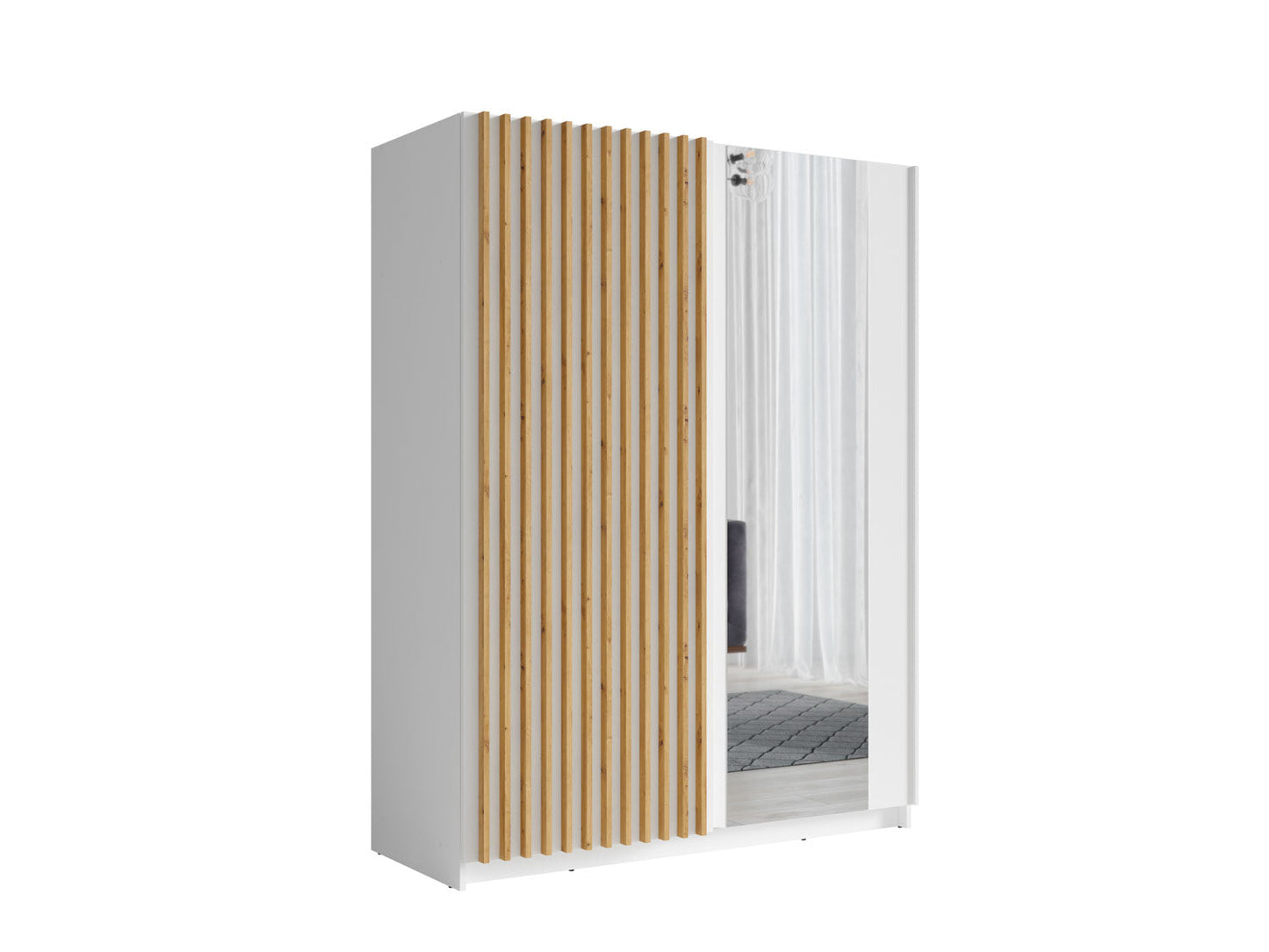 Dalia Sliding Wardrobe White/Oak 150cm