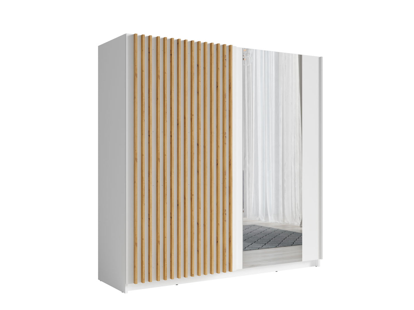 Dalia White Oak Wardrobe 200cm