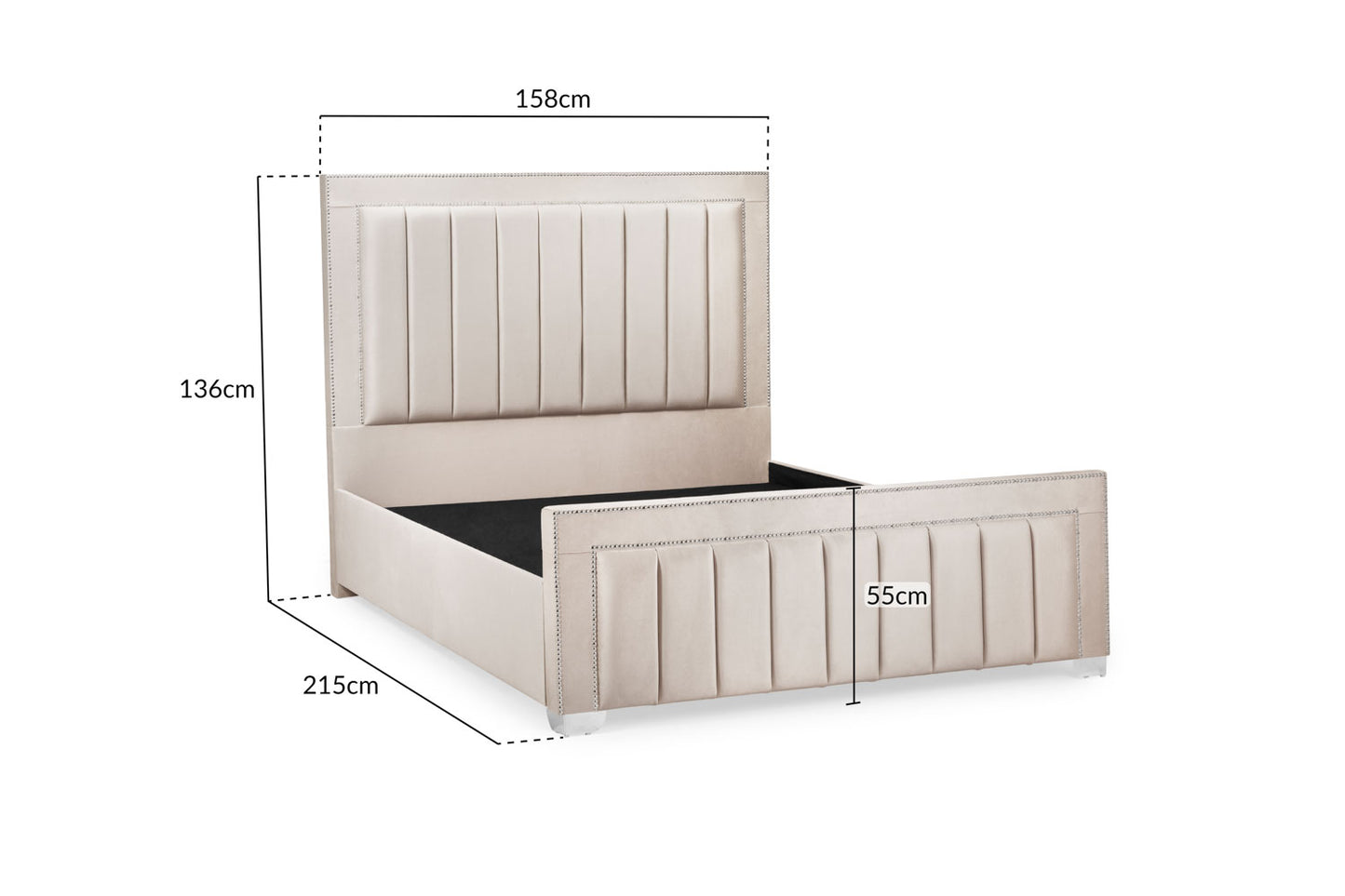 Dior Bed Frame King Beige