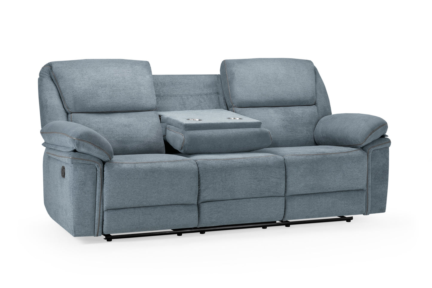 Elio Recliner Sofa Grey Fabric 3 Seater