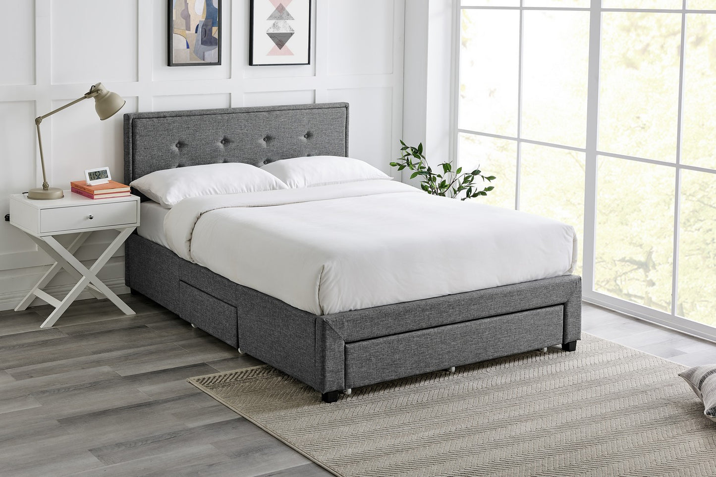 Florence Bed Frame Double Grey