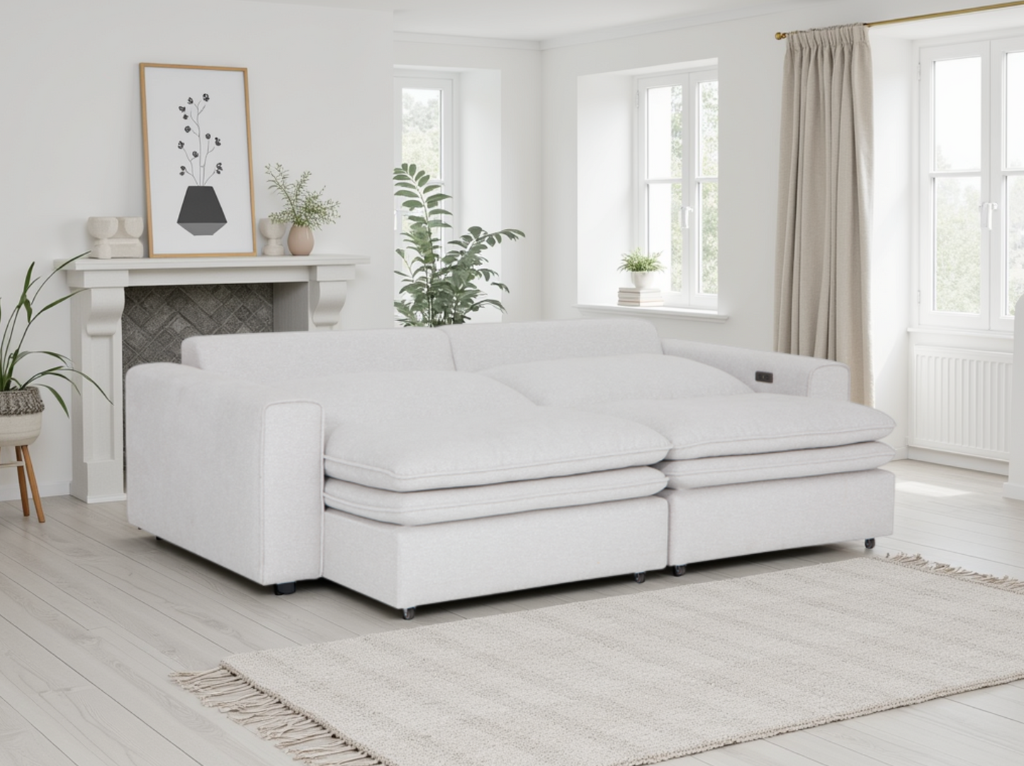 Florence Cloud Ivory Electric Sofa