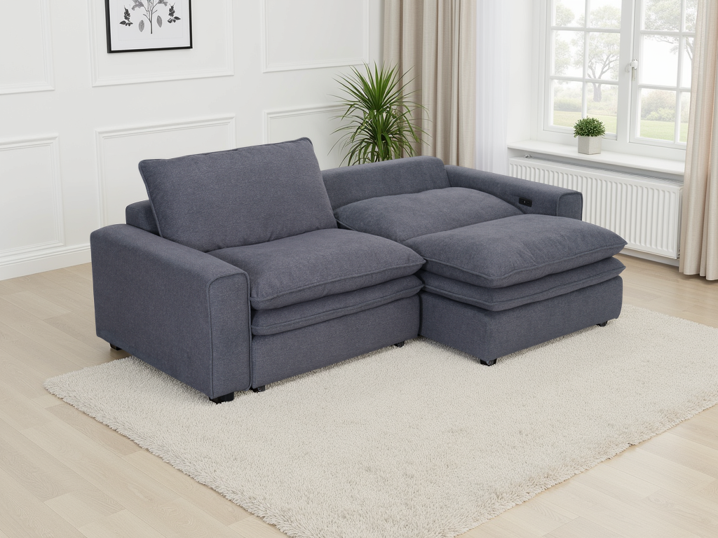 Florence Cloud Grey Electric Sofa