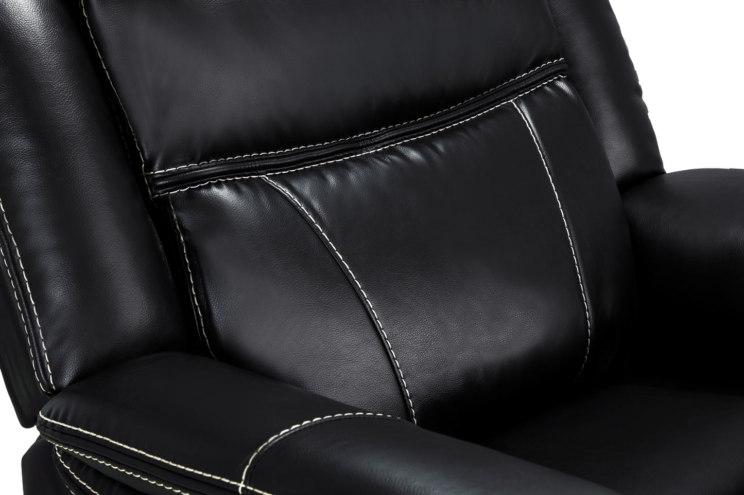 Galaxy Tech Recliner Armchair Black Leather