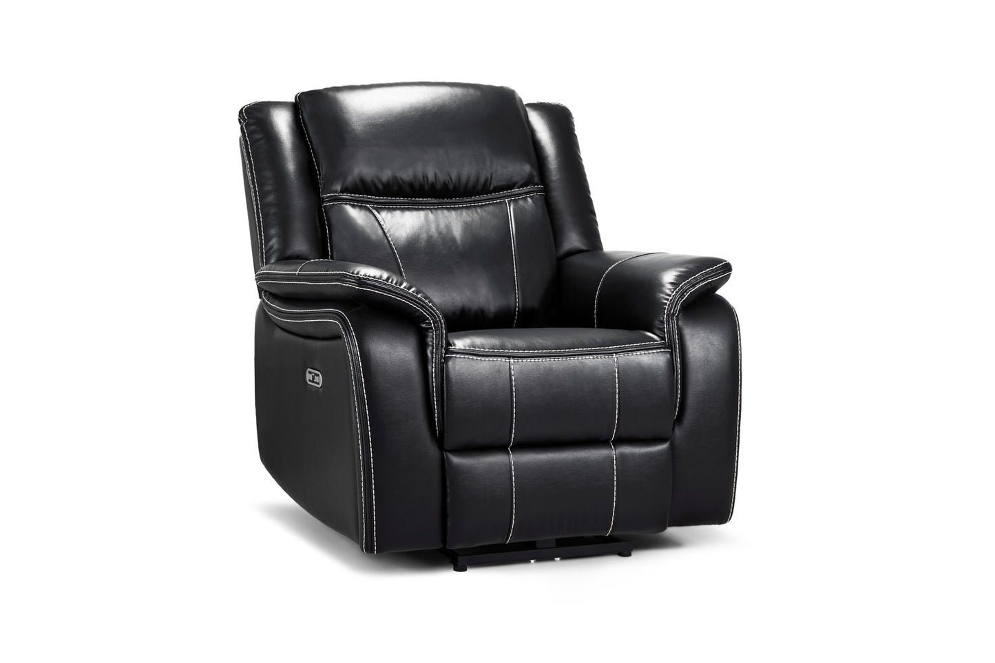 Galaxy Tech Recliner Armchair Black Leather