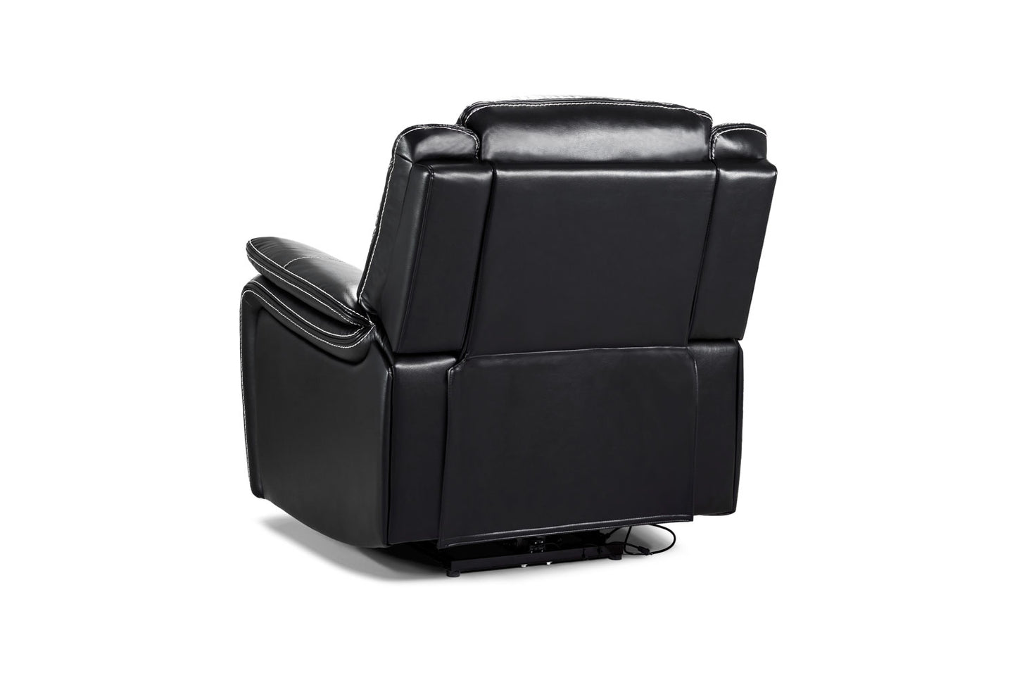 Galaxy Tech Recliner Armchair Black Leather