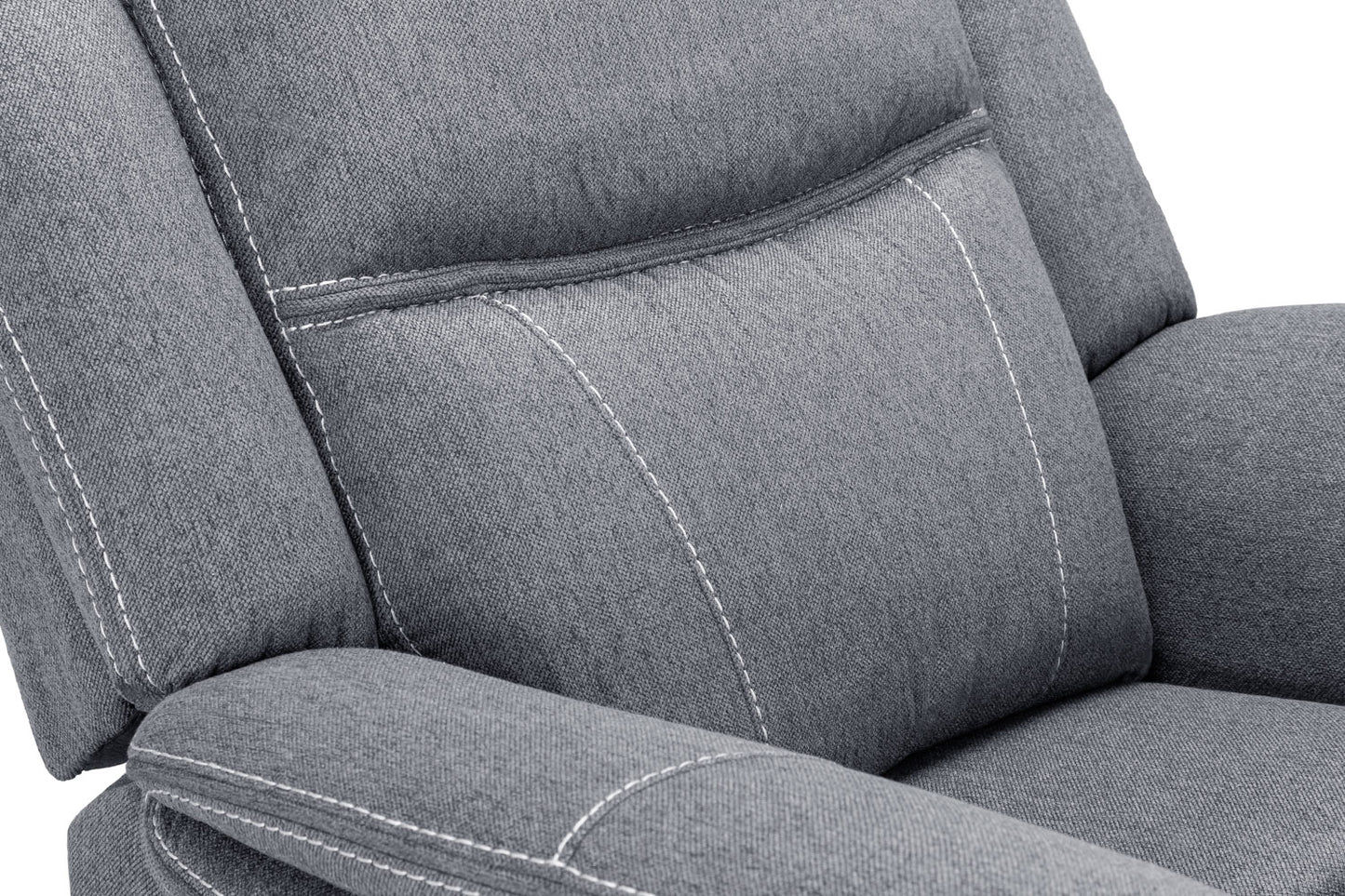 Galaxy Tech Recliner Armchair Grey Fabric