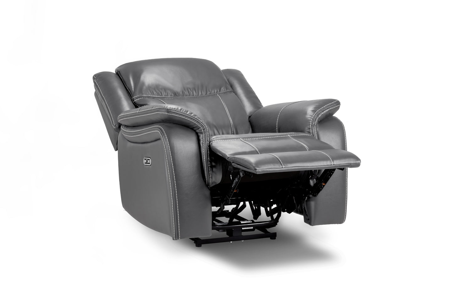 Galaxy Tech Recliner Armchair Grey Leather