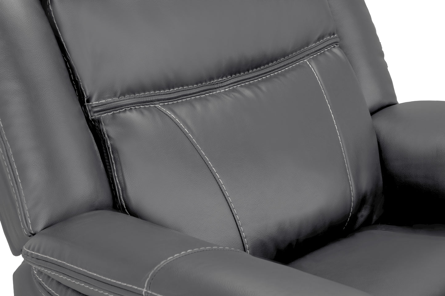 Galaxy Tech Recliner Armchair Grey Leather