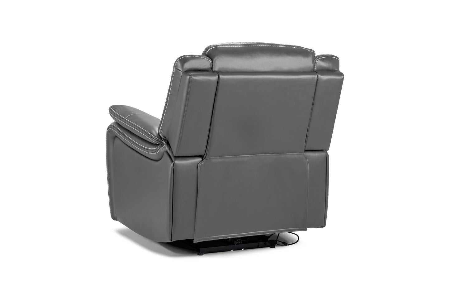 Galaxy Tech Recliner Armchair Grey Leather