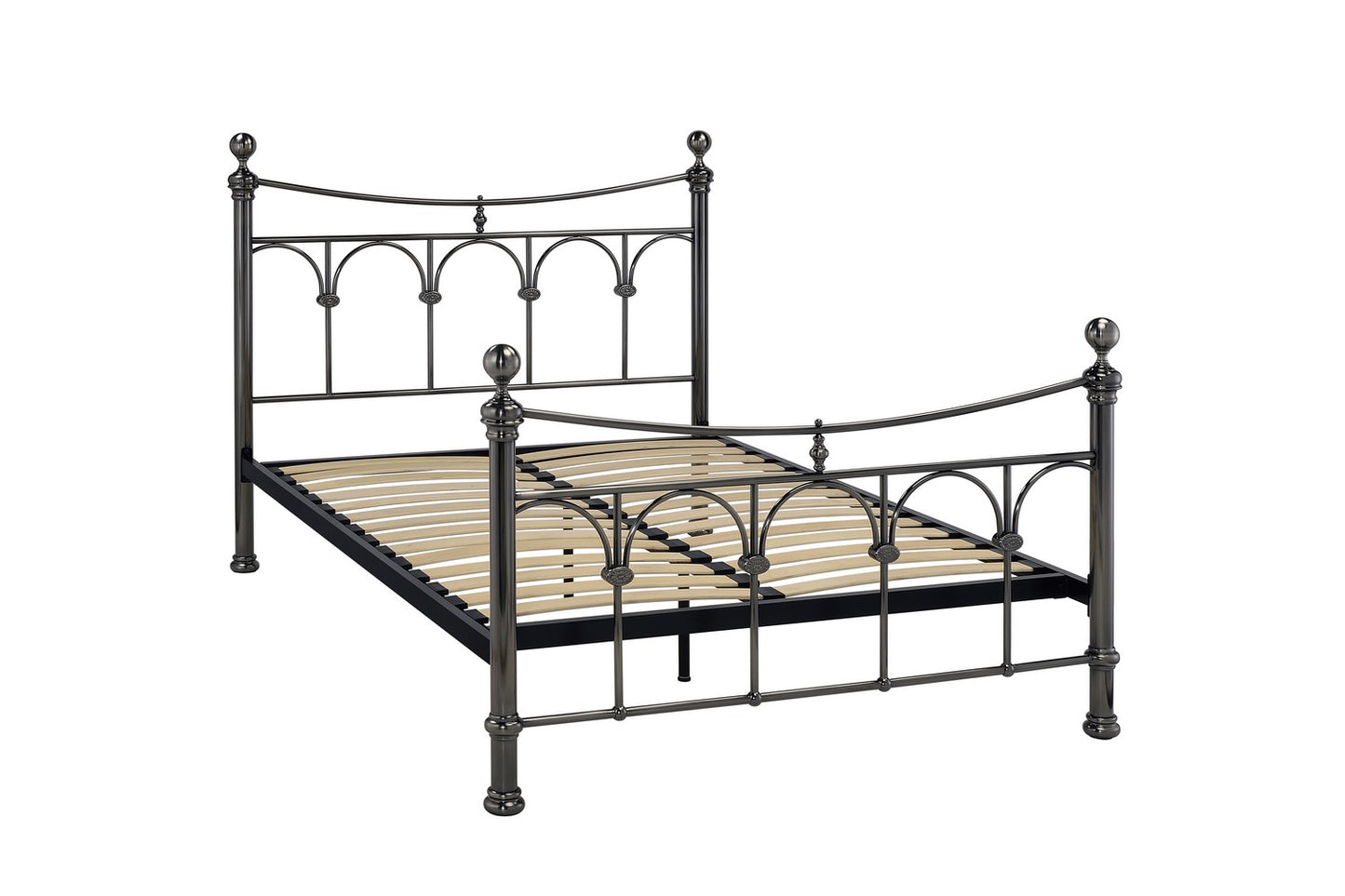 Gamma Bed Frame Double Antique Nickel