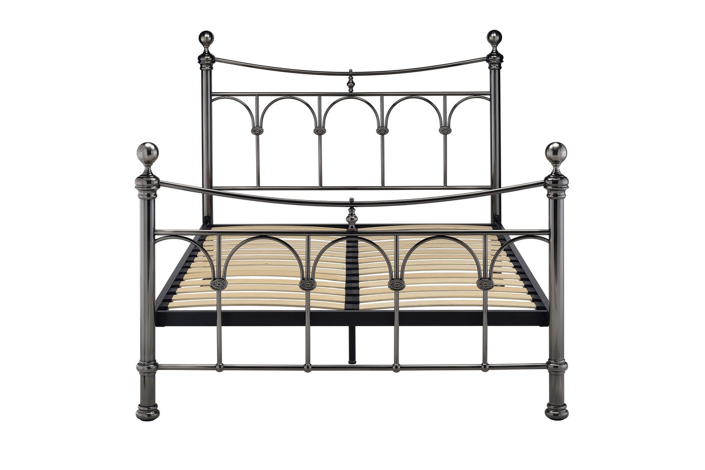 Gamma Bed Frame King Antique Nickel