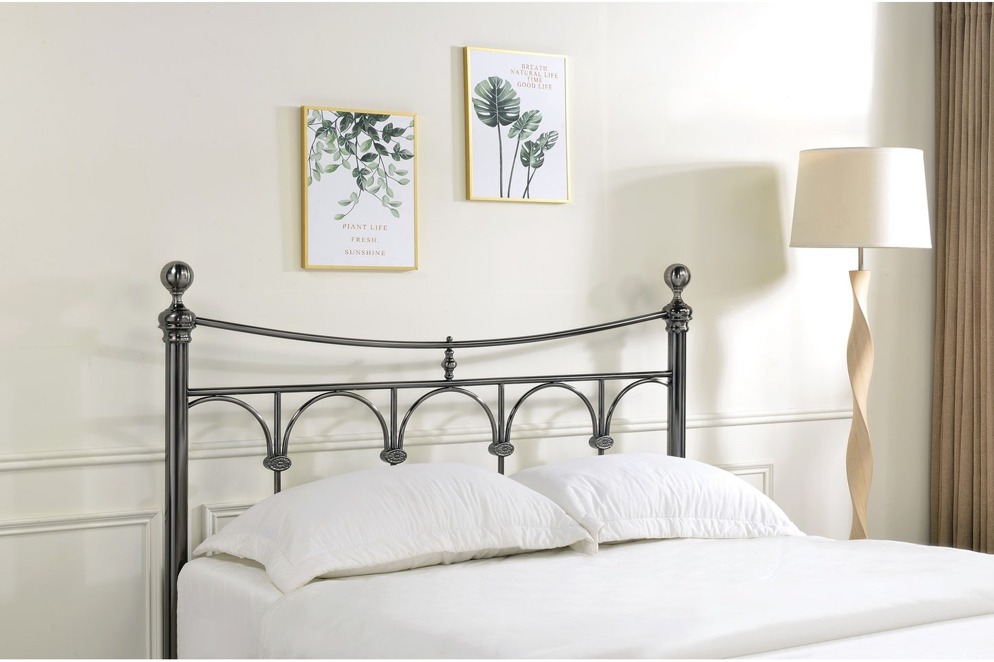 Gamma Bed Frame Super King Antique Nickel