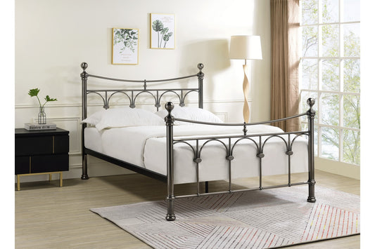 Gamma Bed Frame Super King Antique Nickel