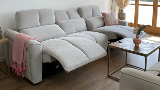 Soho Electric Recliner Sofa Grey 3 Seater