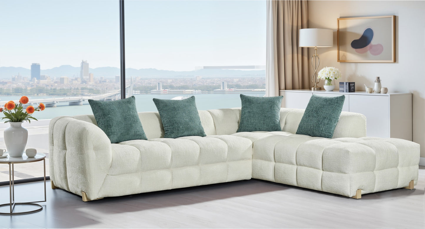 Genoa Sofa Beige Right Hand