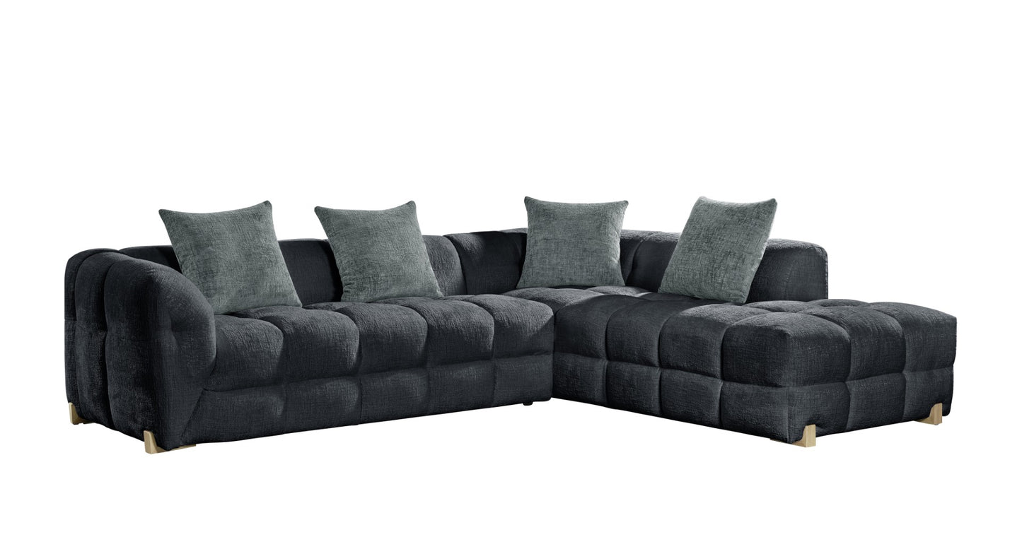 Genoa Sofa Charcoal Right Hand