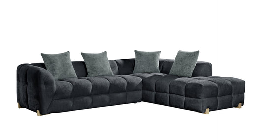 Genoa Sofa Charcoal Right Hand