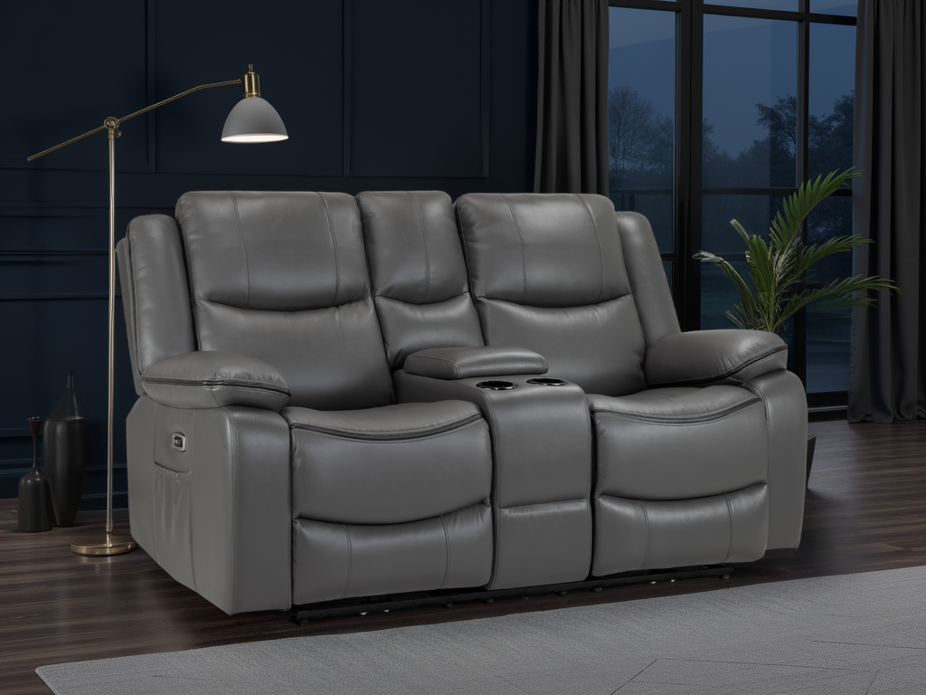 Harald Electric Recliner Sofa Grey 2 Seater