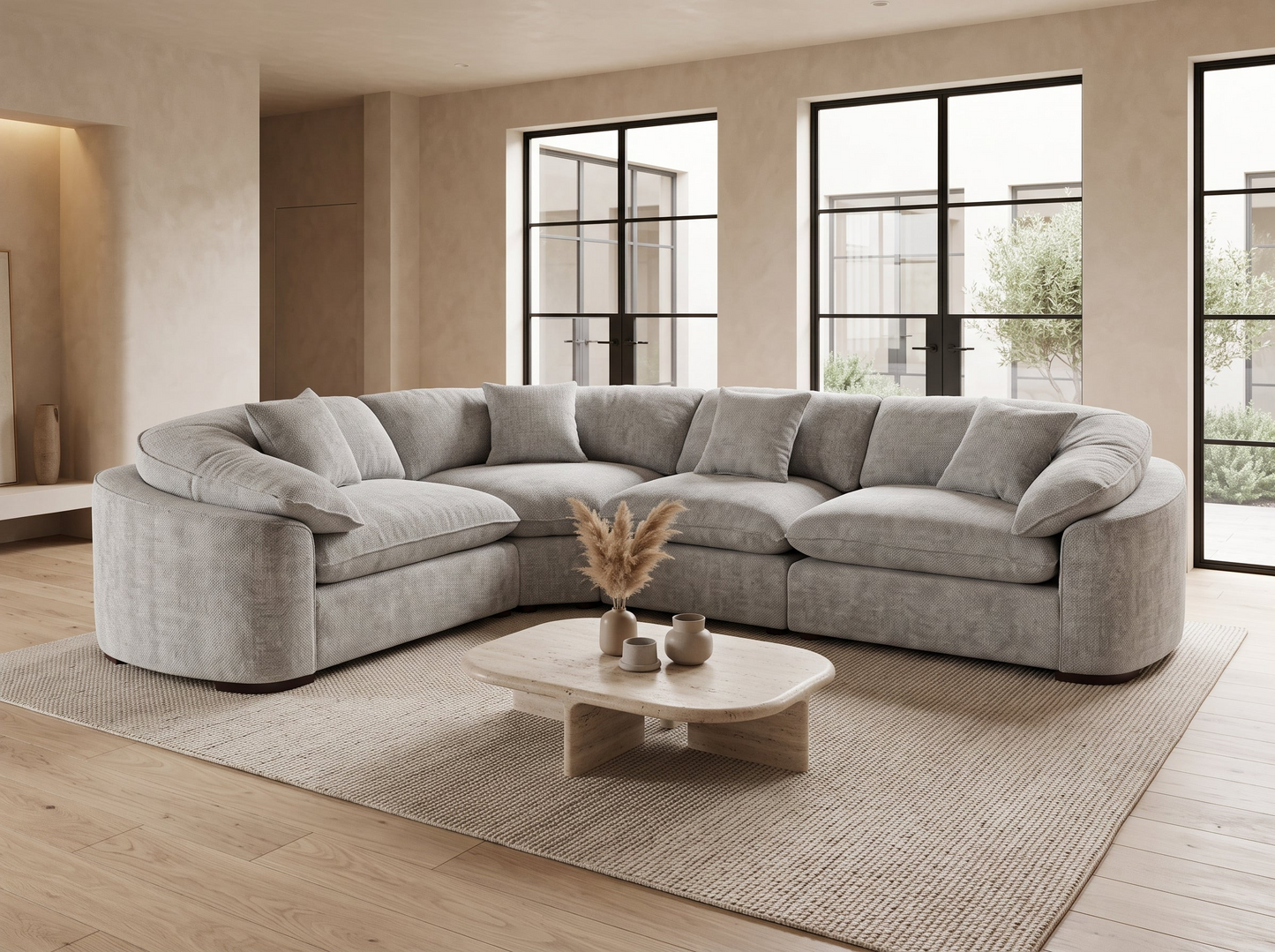Helena Sofa Grey Large Corner