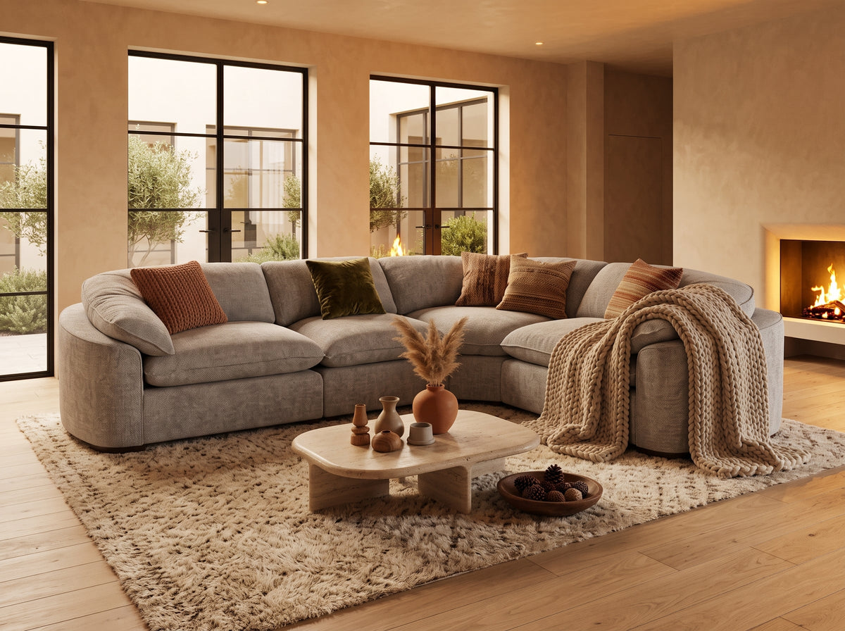 Helena Sofa Grey Large Corner